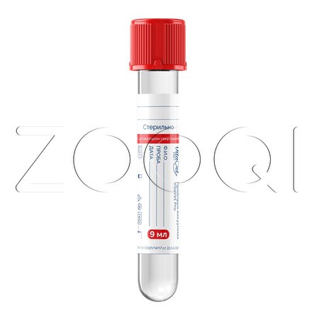 VitaVet Pro Пробирка вакуумная с активатором свертывания 9 мл, 16х100 мм, красная, 100 шт/уп