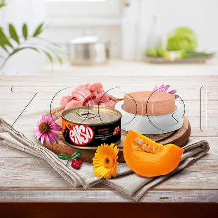 Паштет Enso для кошек (индейка, тыква), 100 г