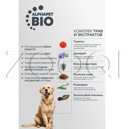 Корм AlphaPet Superpremium Adult для собак (говядина, потрошки)