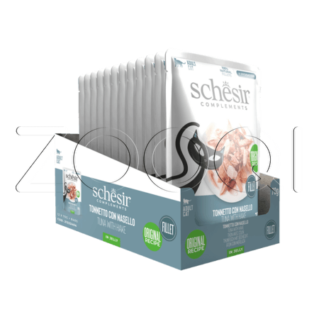 Пауч Schesir Cat Complements для кошек (тунец, хек в желе), 70 г