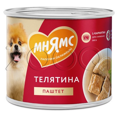 Паштет Мнямс «Фитнес» для собак (телятина), 200 г