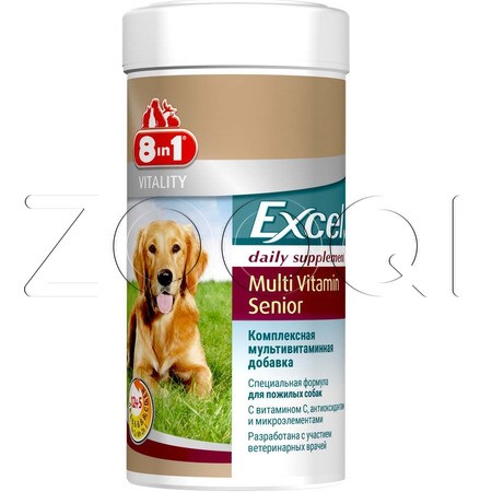 8 in 1 Excel Multi Vitamin Senior Мультивитамины для пожилых собак, 70 шт