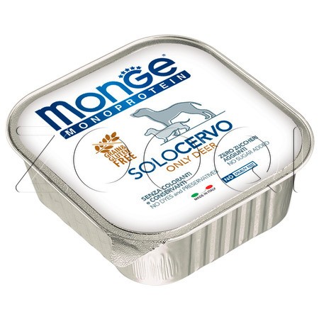 Monge Dog Monoprotein Solo Deer для взрослых собак всех пород (оленина), 150 г