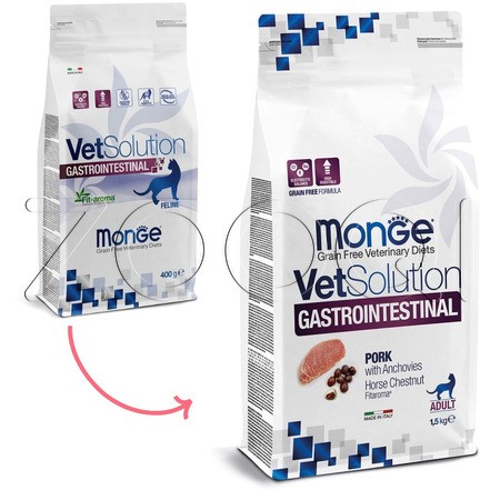 Корм Monge VetSolution Cat Gastrointestinal для кошек (свинина)