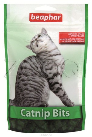 Лакомство для кошек Beaphar "Catnip Bits", с кошачьей мятой, 150 г