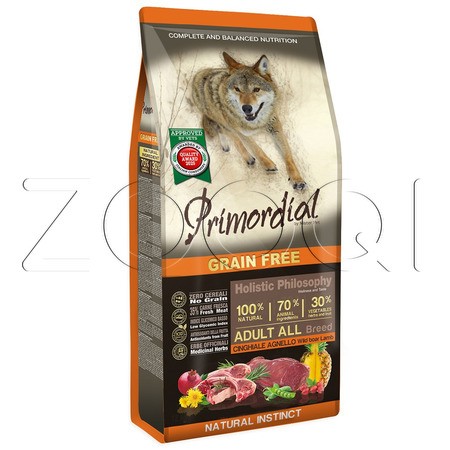 Корм Primordial Adult All Breed Wild Boar & Lamb для собак (дикий кабан, ягненок)