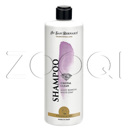 Iv San Bernard Traditional Line Cristal Clean Шампунь для устранения желтизны шерсти питомцев, 500 мл
