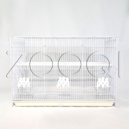 Ekia Клетка для птиц прямоугольная (2 кормушки), 60 х 40 x 40 см