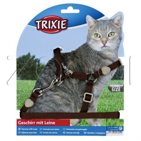 Набор "Trixie" "Premium" (шлея + поводок) для кошек