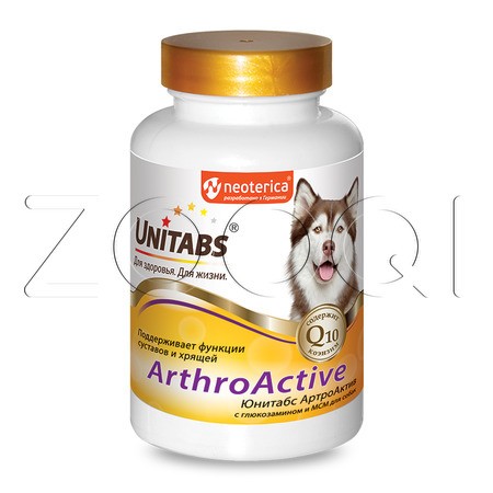 Unitabs ArthroActive с Q10 для собак при болезнях суставов