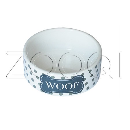 №1 Миска керамическая «Woof», 12.5x5 см, 440 мл