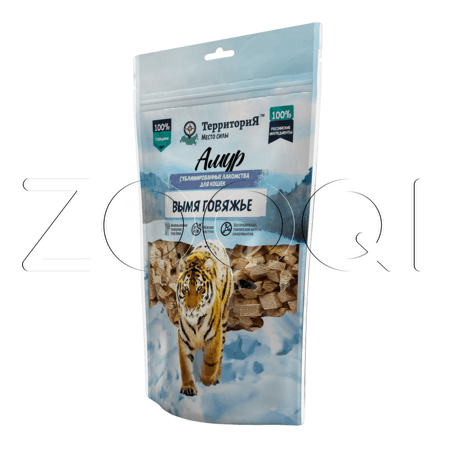 ТерриториЯ Амур Сублимированное лакомство «Вымя говяжье» для кошек, 45 г