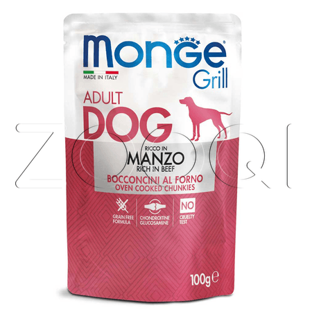 Monge Dog Grill Adult Beef для взрослых собак (говядина), 100 г