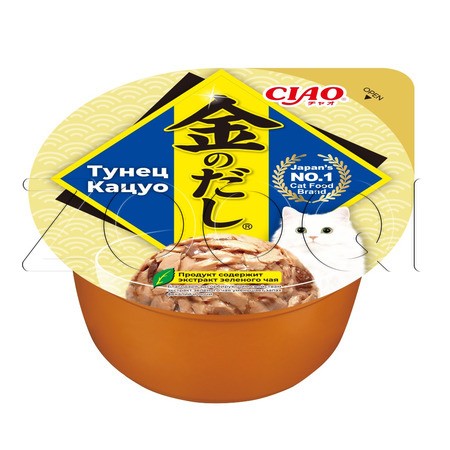 Консерва INABA CIAO Kinnodashi Cup для кошек (тунец Кацуо), 70 г