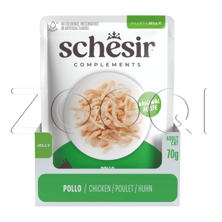 Пауч Schesir Cat Complements для кошек (курица в желе), 70 г