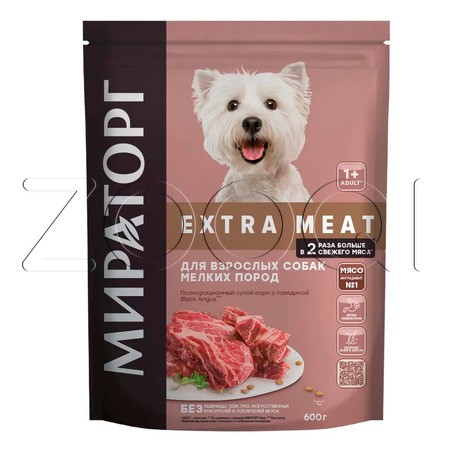 МИРАТОРГ Extra Meat для взрослых собак мелких пород (говядина)