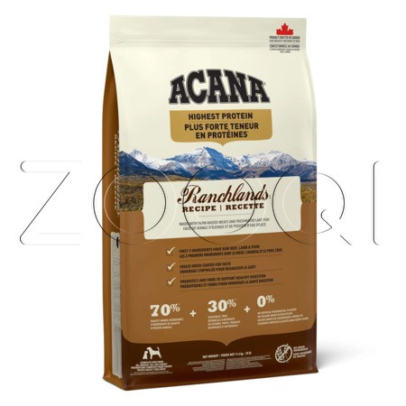 Корм Acana Ranchlands Recipe для собак (говядина, ягненок, свинина)