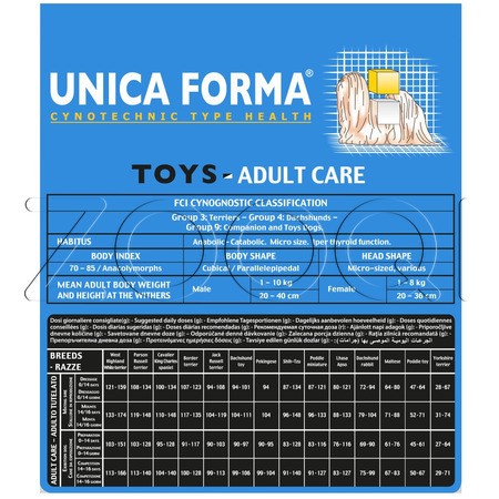 Корм Unica Forma Toys Adult Care для собак (ягненок), 15 кг