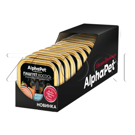 Паштет AlphaPet Суперпремиум для щенков, беременных и кормящих собак (лосось), 100 г