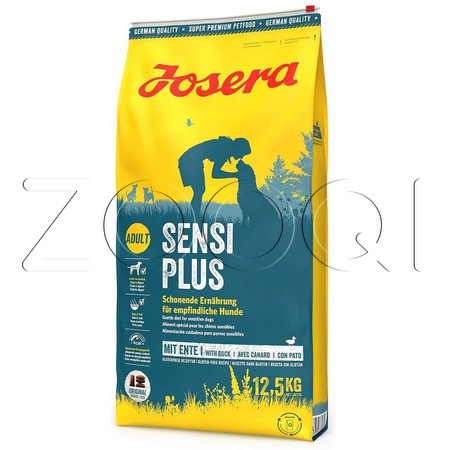 Josera SensiPlus Adult Sensitive 24/12 для взрослых собак с чувствительным пищеварением (утка, рис), 12.5 кг