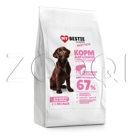 Корм MуBestie Classic для щенков (телятина, потрошки)