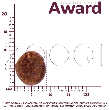 Корм Award для щенков, беременных и кормящих сук (ягненок, индейка, яблоко, черника)