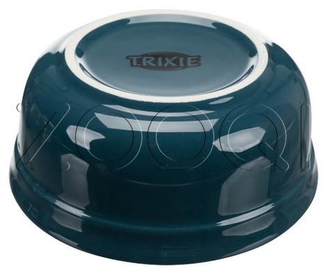 Миска "TRIXIE" керамическая, для собак "Eat on Feet" с подставкой, 2*0.25л/д-р.13см, серая/бирюзовая