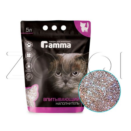 Gamma Наполнитель для кошачьих туалетов впитывающий, 5 л