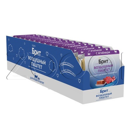 Паштет Брит Премиум для кошек (ягненок), 100 г