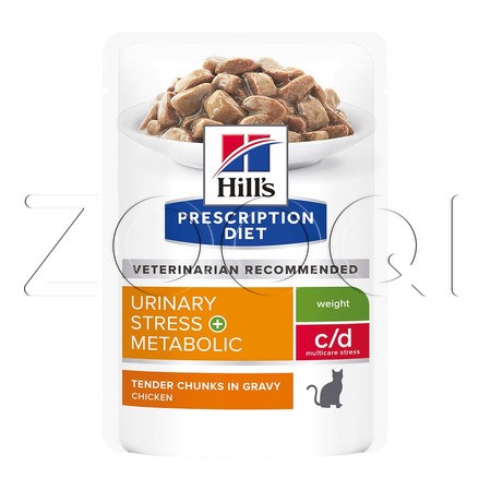 Hill's Prescription Diet c/d Stress+ Metabolic для кошек (курица), 85 г