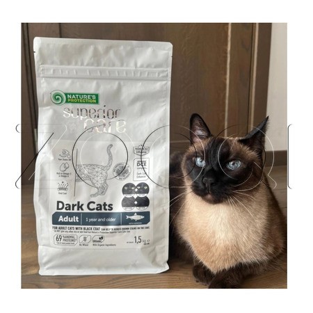 Nature's Protection Superior Care Grain Free Dark Cats для взрослых кошек с темной шерстью (сельдь)