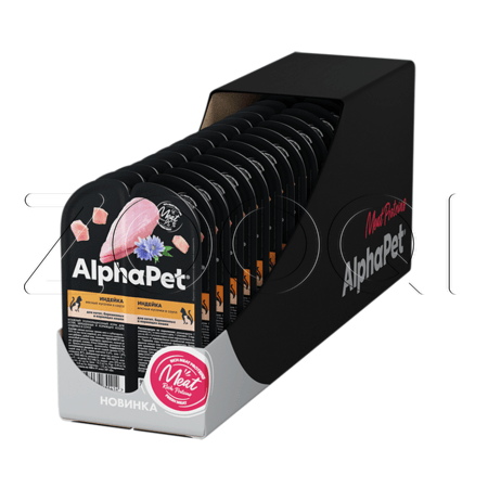 Рагу AlphaPet Superpremium для котят, кошек (индейка в соусе), 80 г