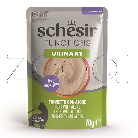 Мусс Schesir Cat Functions Urinary для кошек (тунец, морские водоросли), 70 г