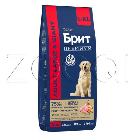 Корм Брит Премиум Dog Adult Large and Giant для собак (курица)