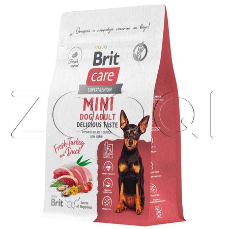 Корм Brit Care Mini Dog Adult Delicious Taste для собак (индейка, утка)