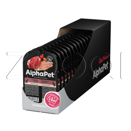 AlphaPet Superpremium для взрослых собак (говядина), 100 г