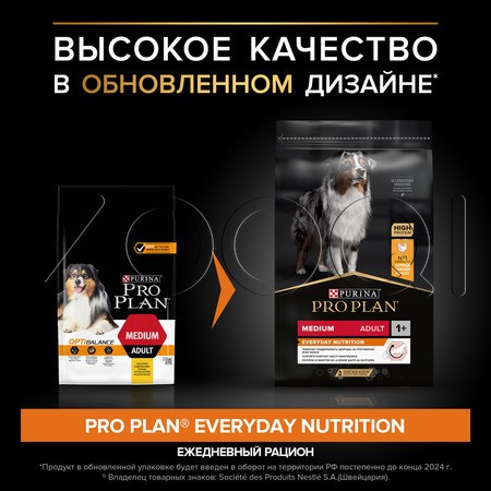 Purina Pro Plan Everyday Nutrition Medium Adult для взрослых собак средних пород (курица)