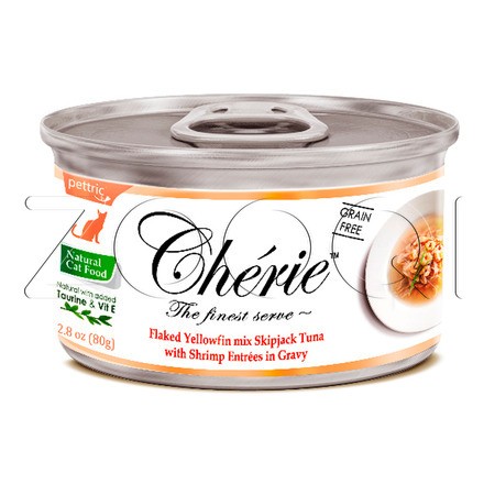 Pettric Cherie Signature Gravy Тунец с креветками в подливе, 80 г
