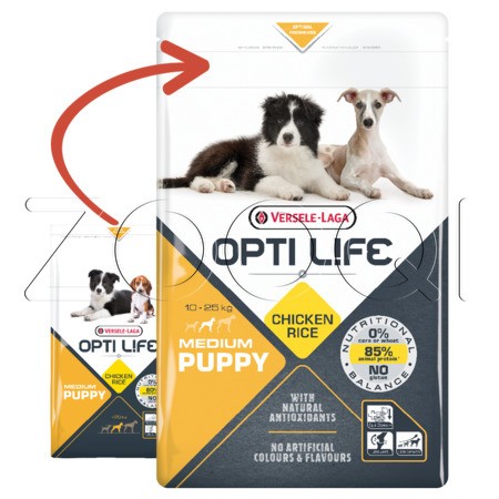 Opti Life Puppy Medium Chicken & Rice (курица и рис)