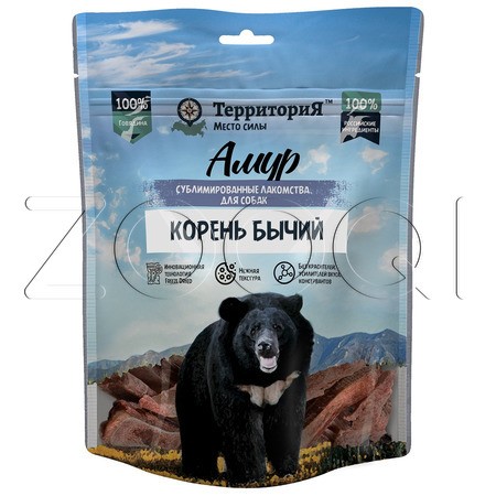 ТерриториЯ Амур Сублимированное лакомство «Корень бычий» для собак, 65 г