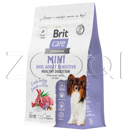Корм Brit Care Mini Dog Adult Sensitive Healthy Growth для собак (индейка, ягненок)