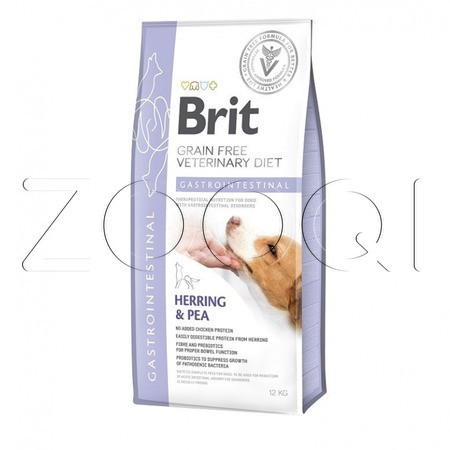 Brit Veterinary Diet Dog Grain Free Gastrointestinal Herring & Pea (сельдь и горох), 12 кг