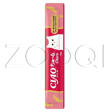 INABA CIAO Churu Пюре-лакомство для кошек (ассорти с тунцом Магуро и куриным филе), 14 г x 20 шт