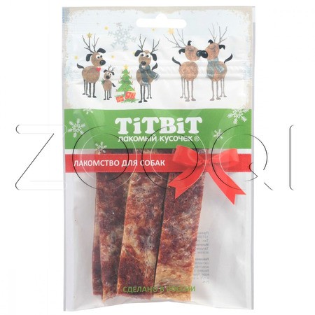 TiTBiT Мраморные стейки из говядины для собак (Новогодняя коллекция), 80 г