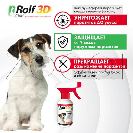 РольфКлуб 3D Спрей для собак, 200 мл