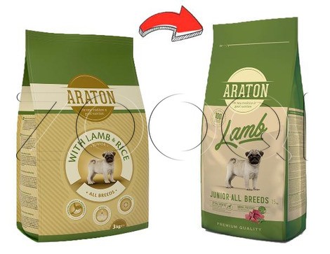 Araton Junior Lamb для молодых собак всех пород (ягненок)