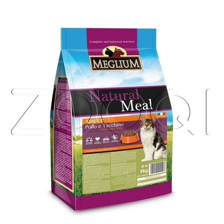 Meglium Cat Adult Chicken & Turkey для взрослых привередливых кошек (Курица, индейка)