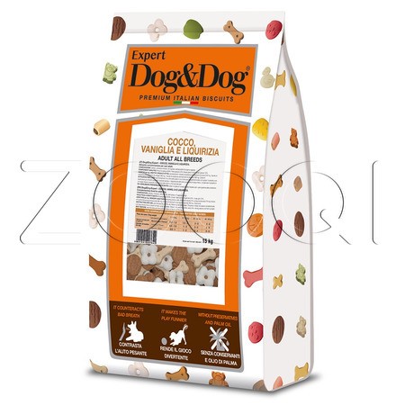 Печенье Dog&Dog Expert Cocco, Vaniglia e Liquirizia для взрослых собак всех пород (кокос, ваниль, лакрица)