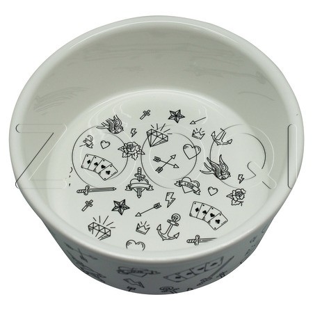 №1 Миска керамическая «LOVE» с авторским рисунком на бортике
