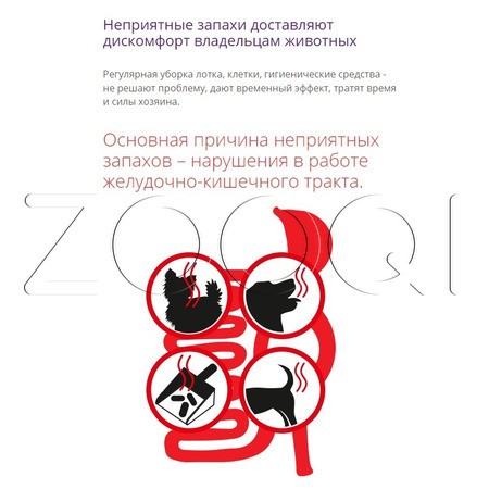 ZOOКОМФОРТ Функциональный корм для контроля неприятных запахов от домашних животных, 50 г